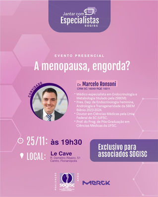 Evento: A menopausa, engorda?