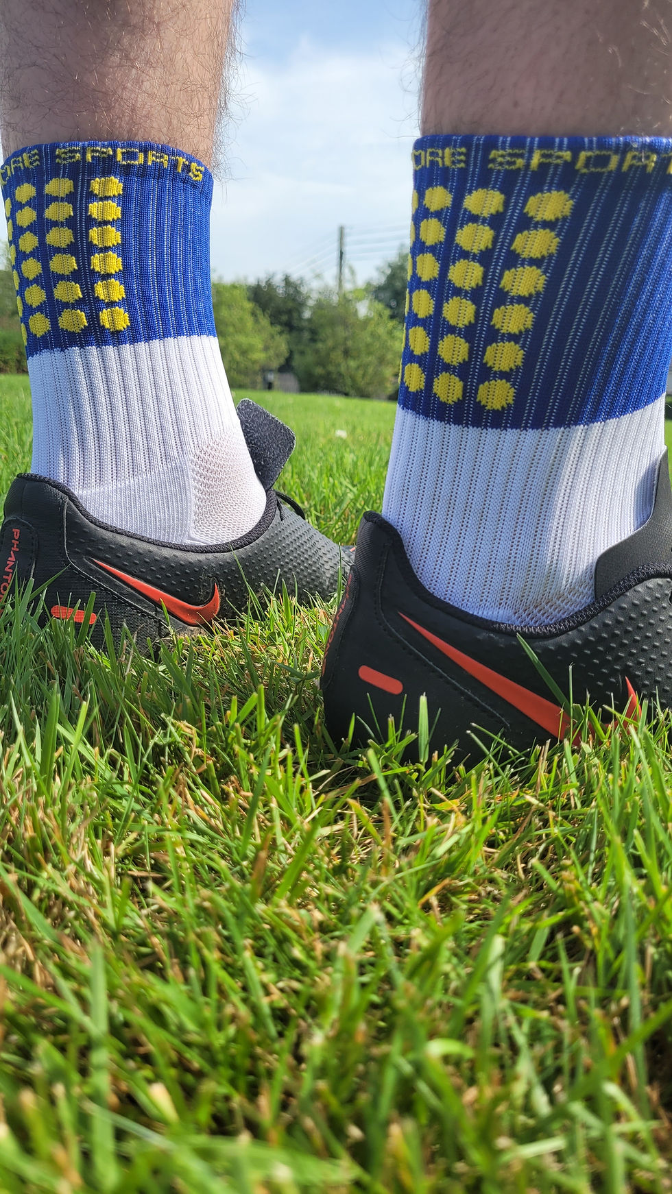 Thumbnail: Anti Slip Blue and Yellow GAA Socks