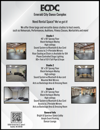 Emerald City Dance Complex: Rental Space Available