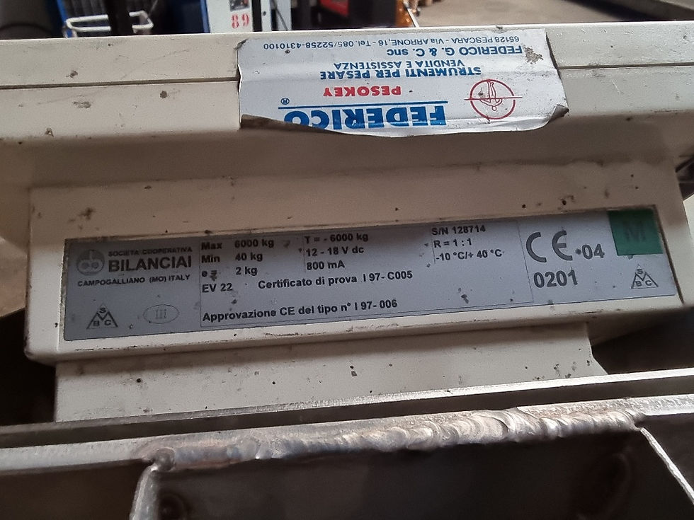 Miniature : BASCULE   BILANCIAI EV22  Capacité 6 Tonnes