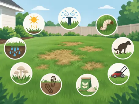 What Causes Lawn Brown Patches? 9 Common Reasons