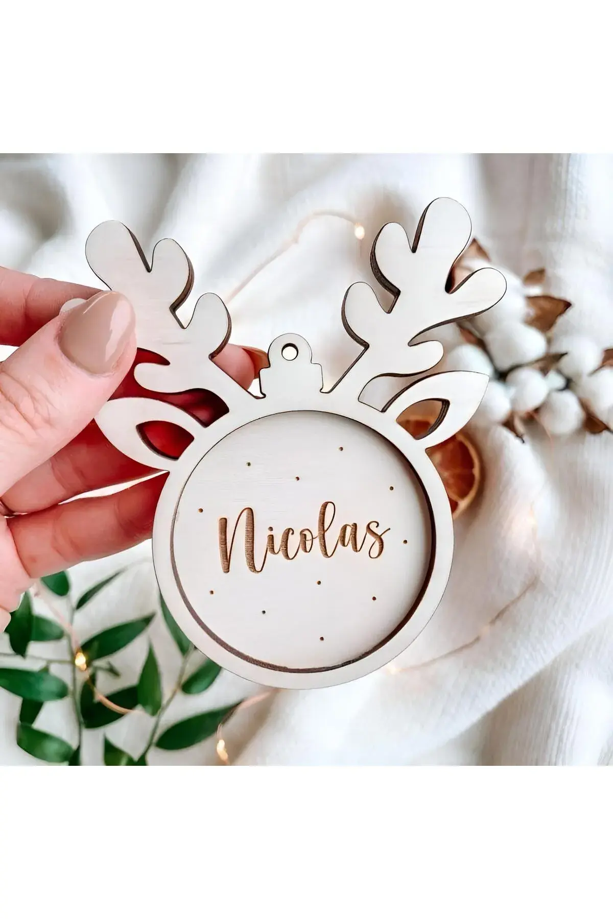 Elfora İsme Özel Ren Geyiği Model Yılbaşı Ağaç Süsü 1 Adet  Hatıra Yılbaşı Ağacı