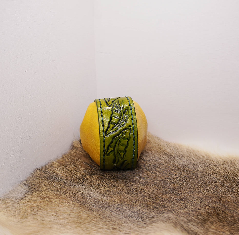 Thumbnail: Intricate Dice Bag- Yellow Leaf