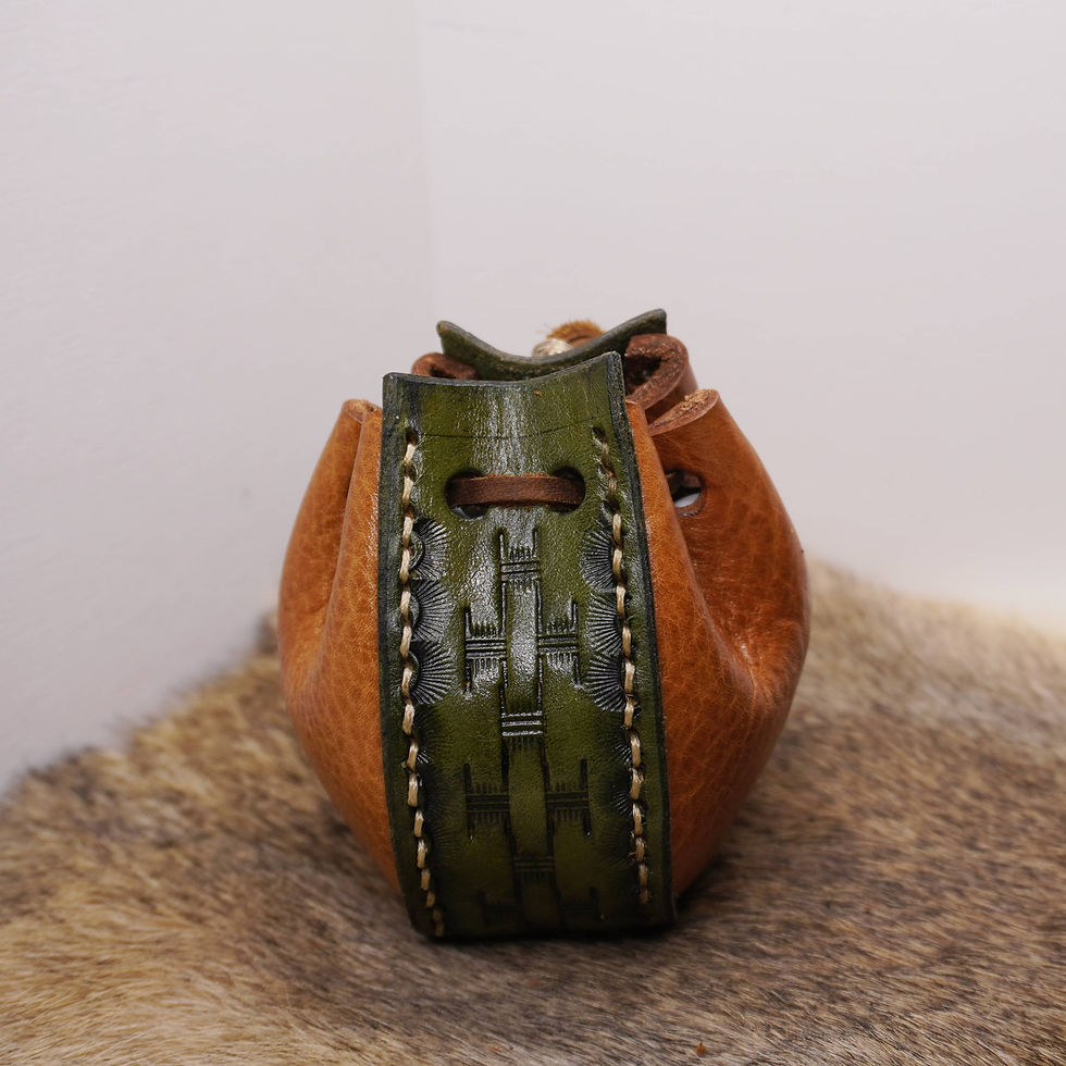 Thumbnail: Intricate Dice Bag- Green Basket