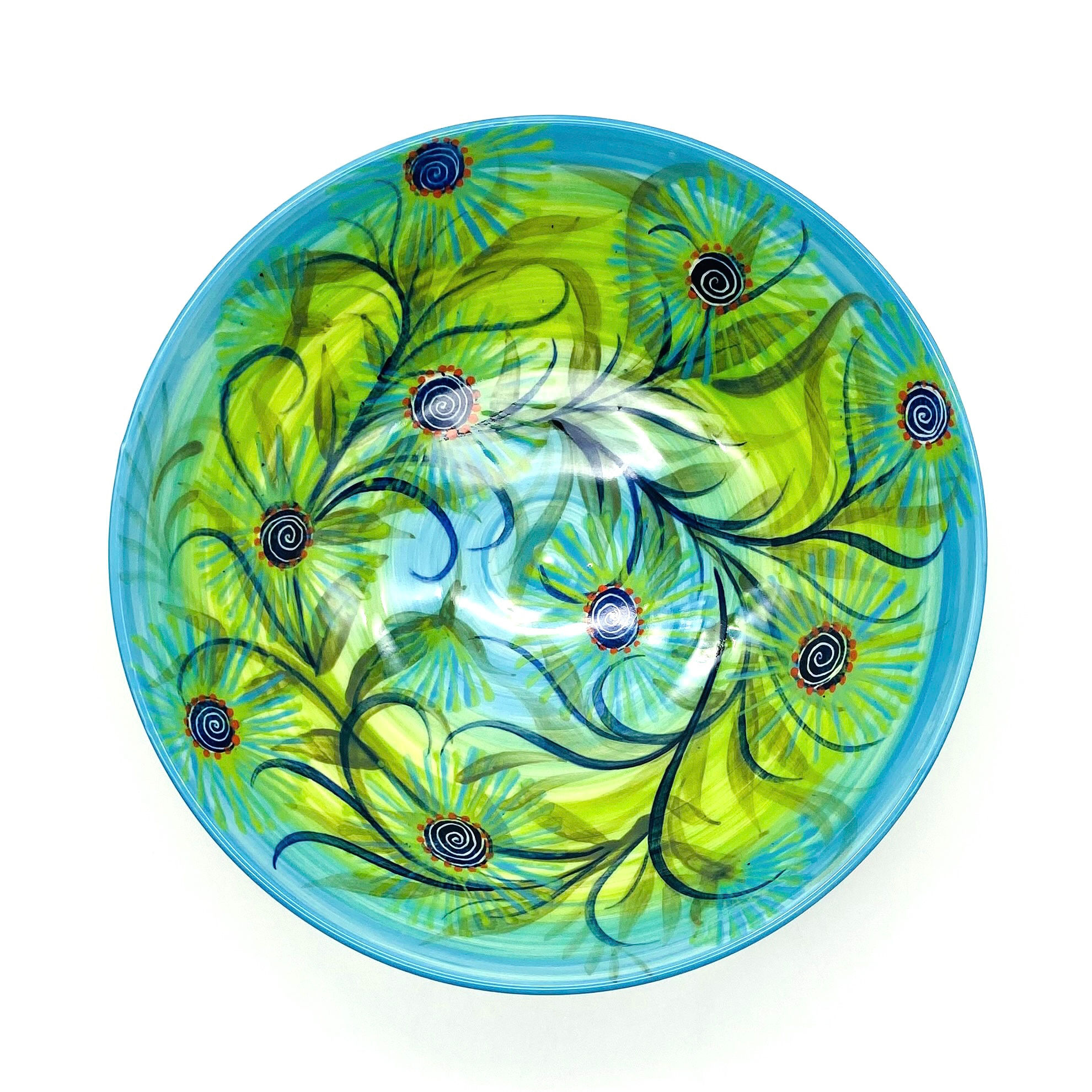 Pru Green - Very Large Bottlebrush Bowl