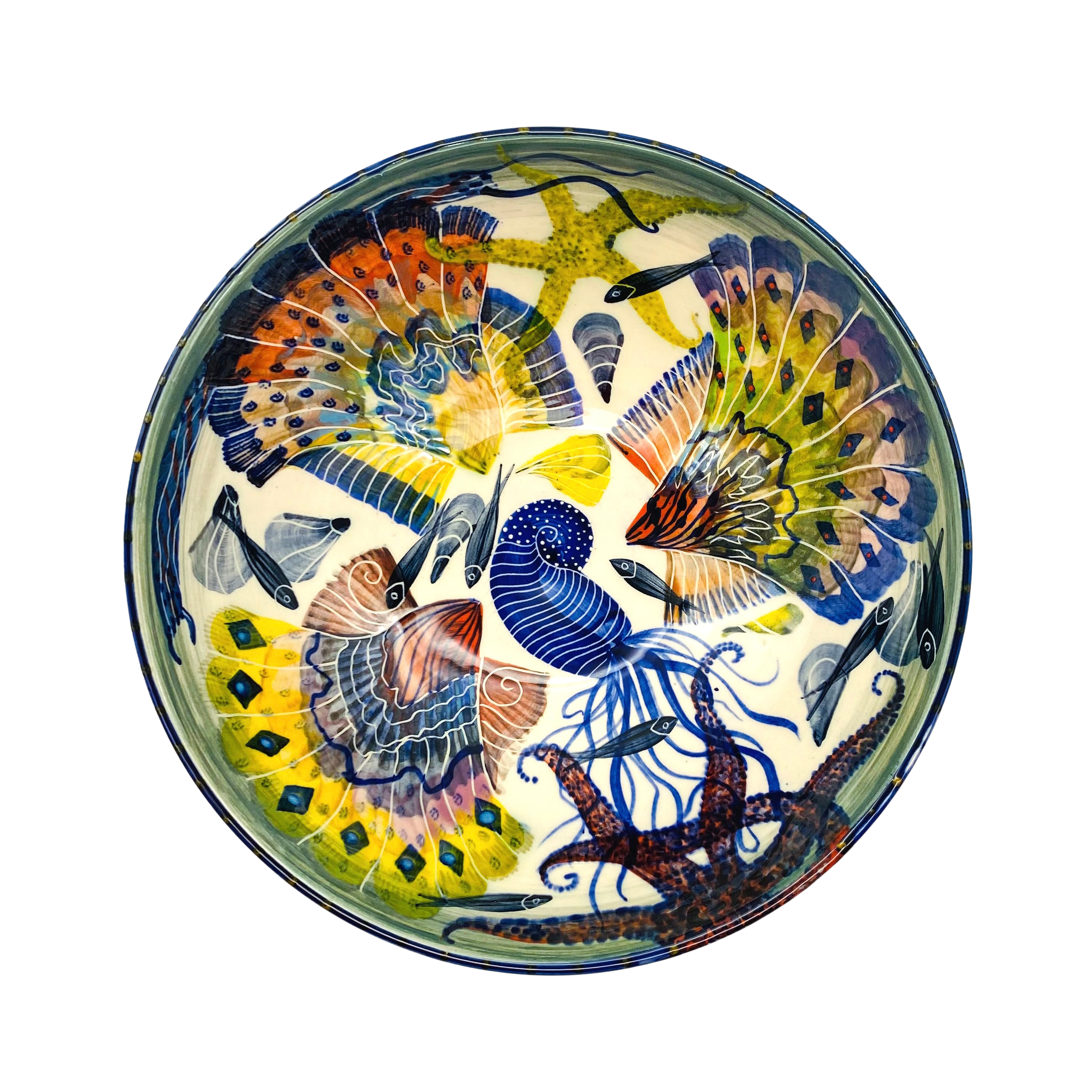 Pru Green - Large Shell and Mollusc Bowl