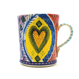 Pru Green - Heart Coffee Cup