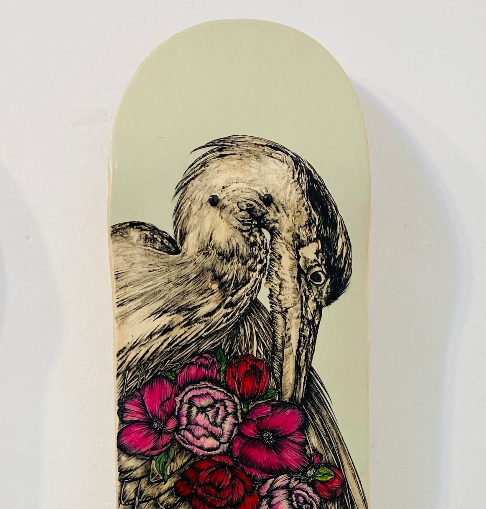Katie Benge ‘Heron in Bloom’ Skateboard Deck