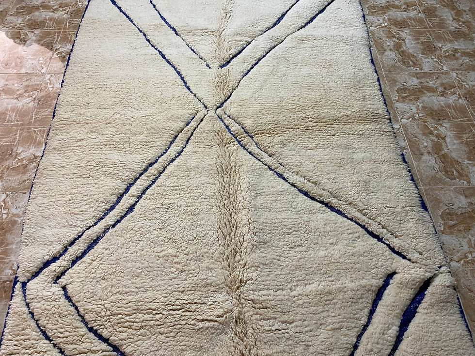 Thumbnail: Authentic Beni ourain rug - Moroccan rug - Custom rug - Handmade rug - Wool rug