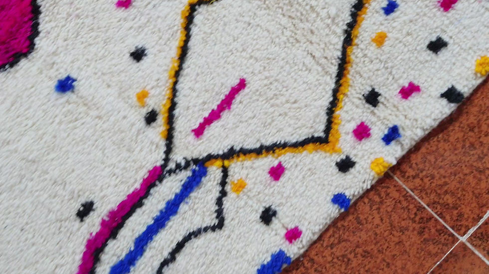 Thumbnail: ARTISTIC MOROCCO RUG - Beni Ourain Rug - Handmade Rug - Tribal Area Rug