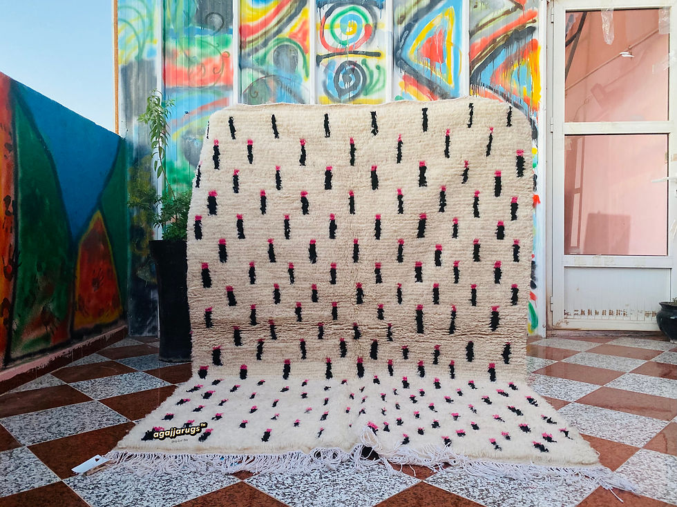 Eccentric Home Decor Rug, Custom Boujad Moroccan Rug, Original Handmade Rugs