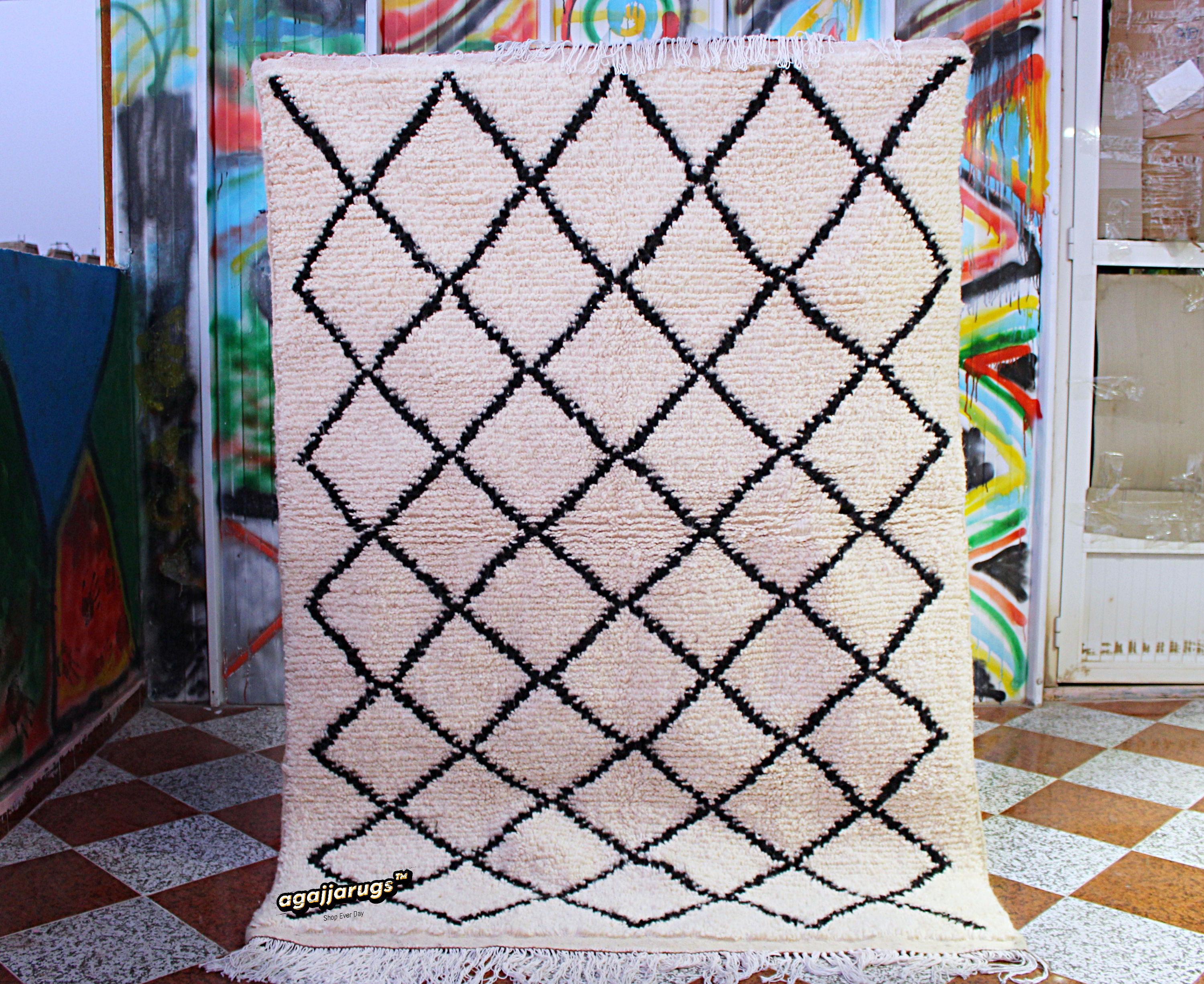 Custom Fabulous  Rug - Beni Ourain Rug - Handmade Rug - Moroccan Berber R