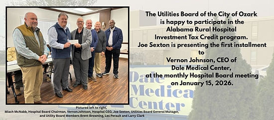 Add a little bit of bThe Utilities Board of The City of Ozark is happy to participate in t