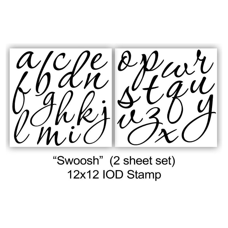Swoosh IOD Stamp 12"x12" - 2 sheets
