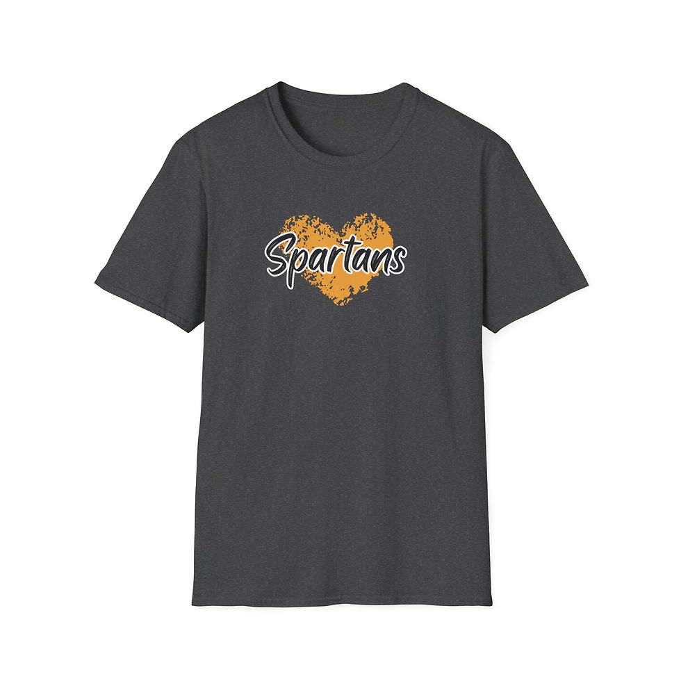 Thumbnail: Montour Spartans Heart Vintage School Spirit T-Shirt | Students Parents Teachers
