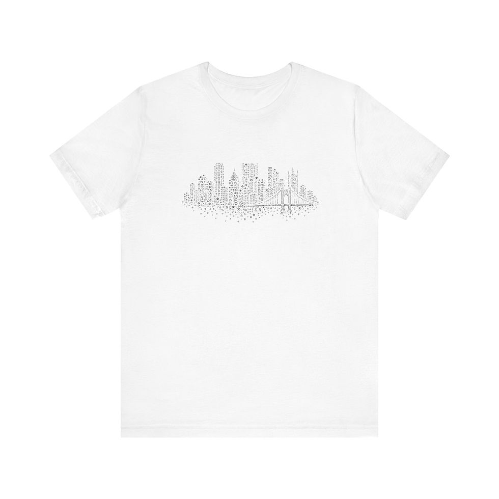 Thumbnail: Pittsburgh Floral Skyline Tee, Bridge Silhouette 412
