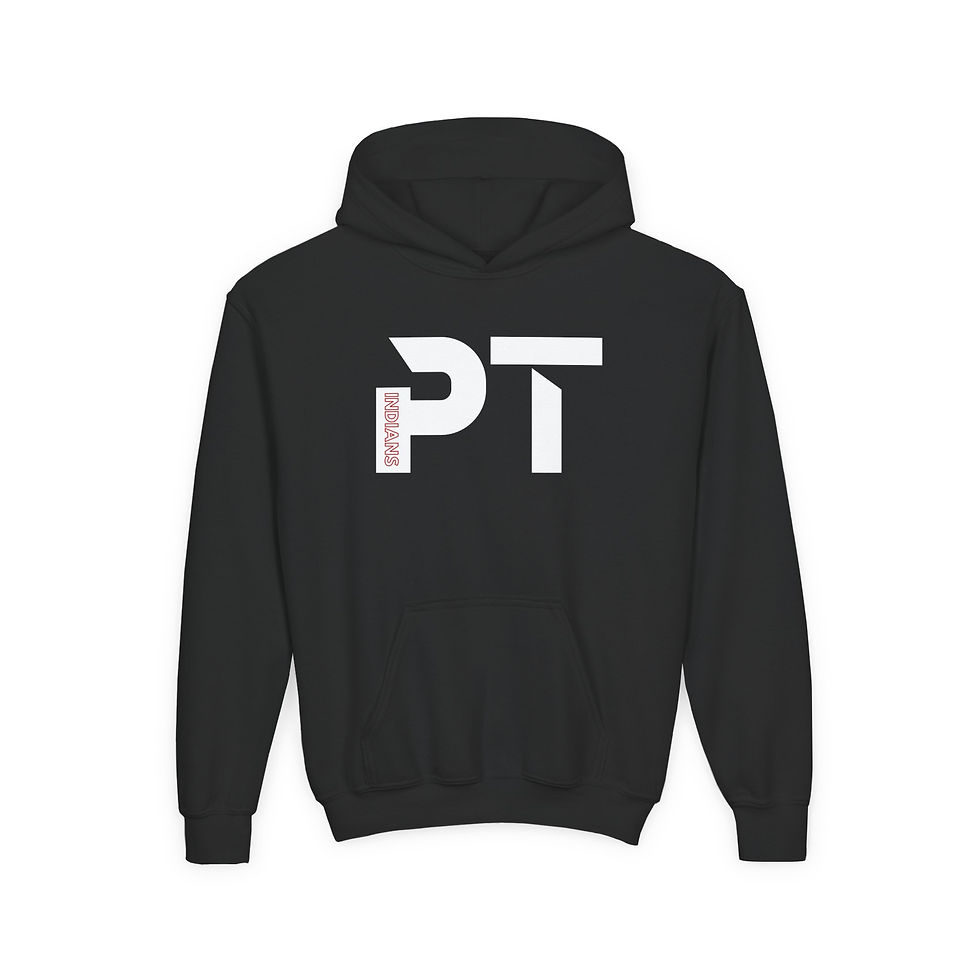 Thumbnail: Peters Township PT Monogram Mascot Hoodie | Youth School Spirit Sweatshirt
