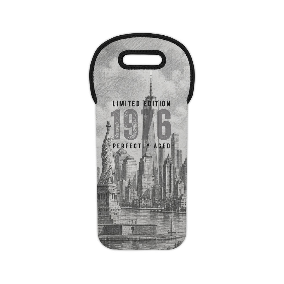 Thumbnail: Wine Tote Bag — Limited Edition 1976 'Perfectly Aged' Skyline Bottle Carrier