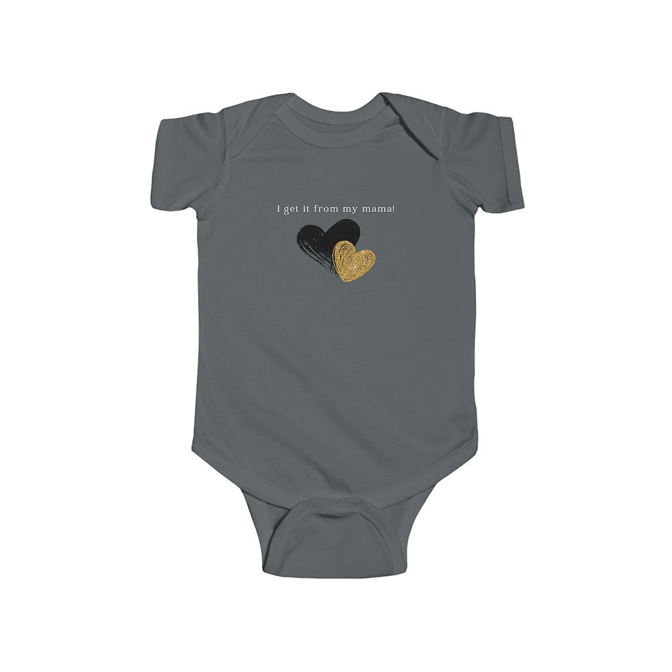 Thumbnail: Infant Bodysuit “I Got It From My Mama” Heart Graphic — Newborn Baby Onesie