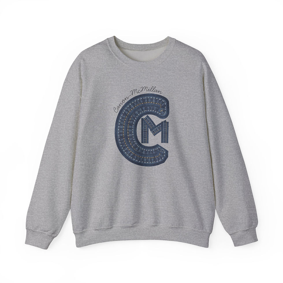 Thumbnail: Canon-McMillan Monogram Denim Logo Crewneck Sweatshirt