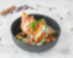 Veg Samosa & Chickpea Chaat (2pc)