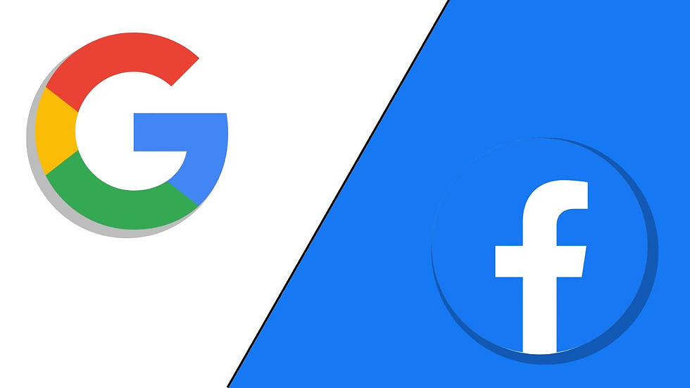 Google VS Facebook image, AMUK Media Blog