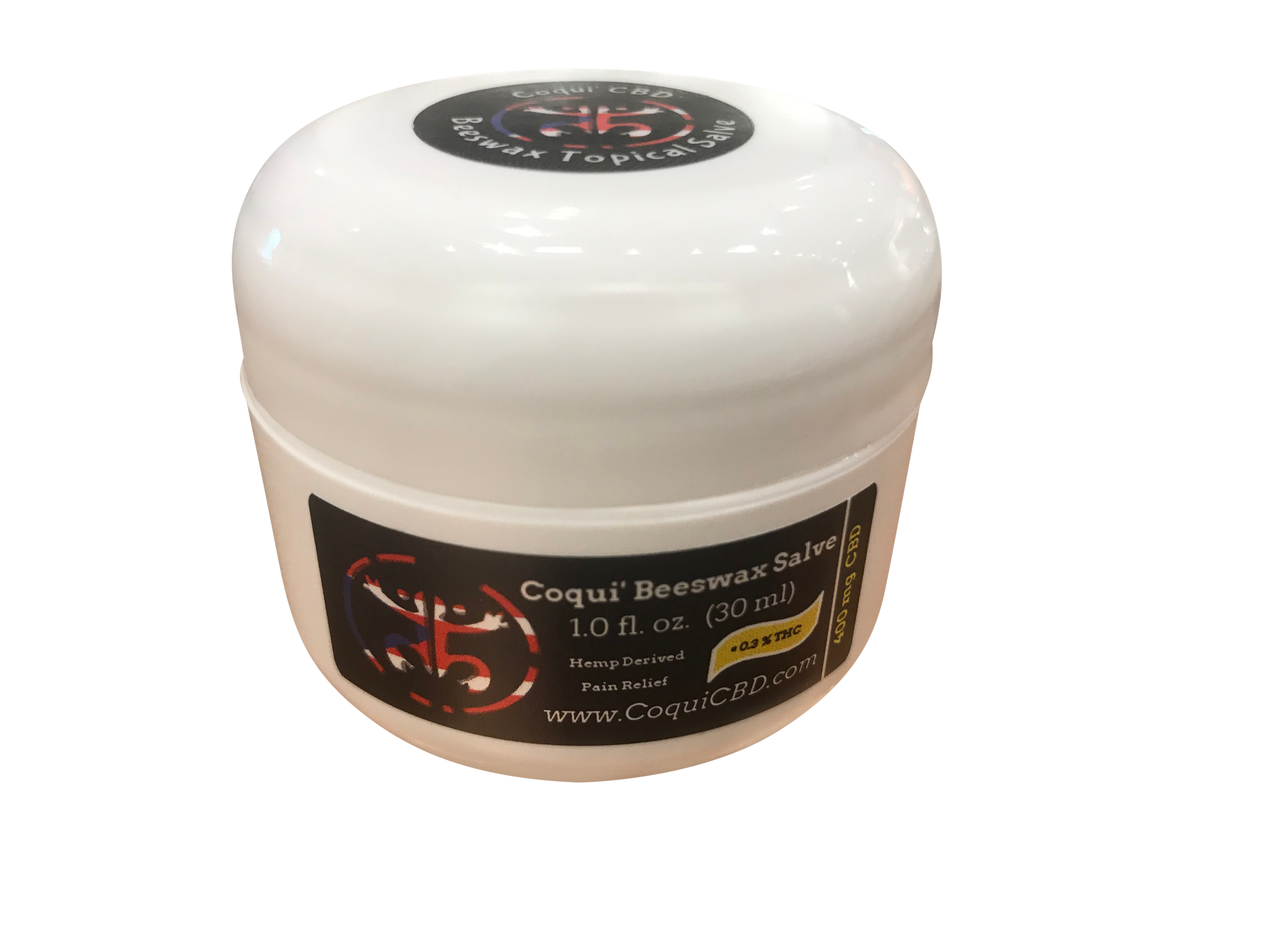 CBD Pain Relief Beeswax Salve, 30 ml 300 mg w/ Vitamin E