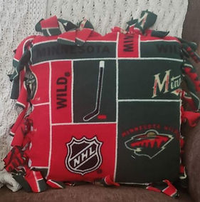 Green and Red Minnesota Wild Tie Pillow