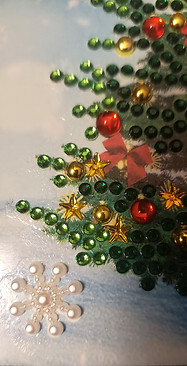 Light Blue Christmas Diamond Painting Card Sneak Peek