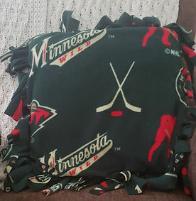 Green Minnesota Wild Fleece Tie Pillow