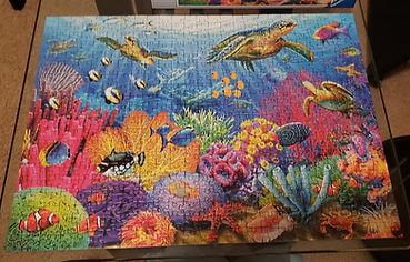Sea Life Puzzle finished, not sure on how many pieces