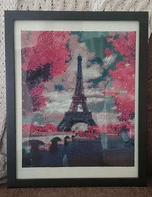 Eifel Tower Diamond Painting, framed