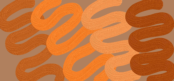 Different orange shades in a squiggly patter