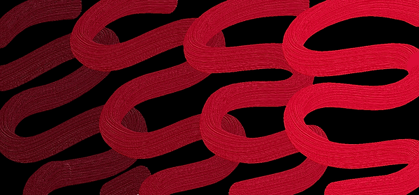 Different red shades in a squiggly pattern
