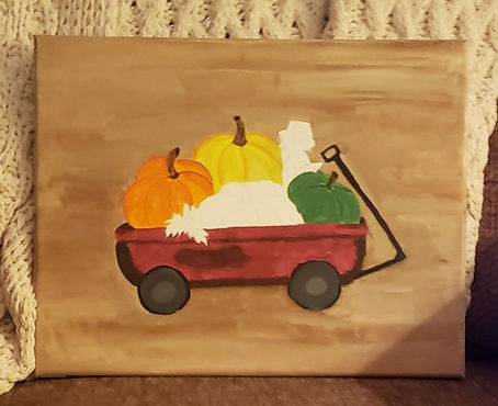 Fall Wagon Canvas, unfinished