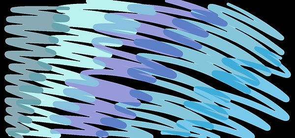 Different teal and blue shades in a squiggly pattern