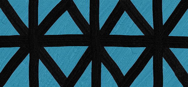Teal backround with Black Chevron Pattern