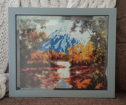 Mountain Diamond Painting, framed