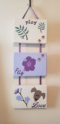 A Three-Piece Dog Canvas
