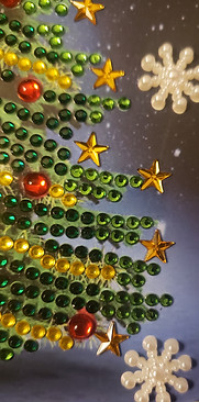 Dark Blue Christmas Diamond Painting Card Sneak Peek