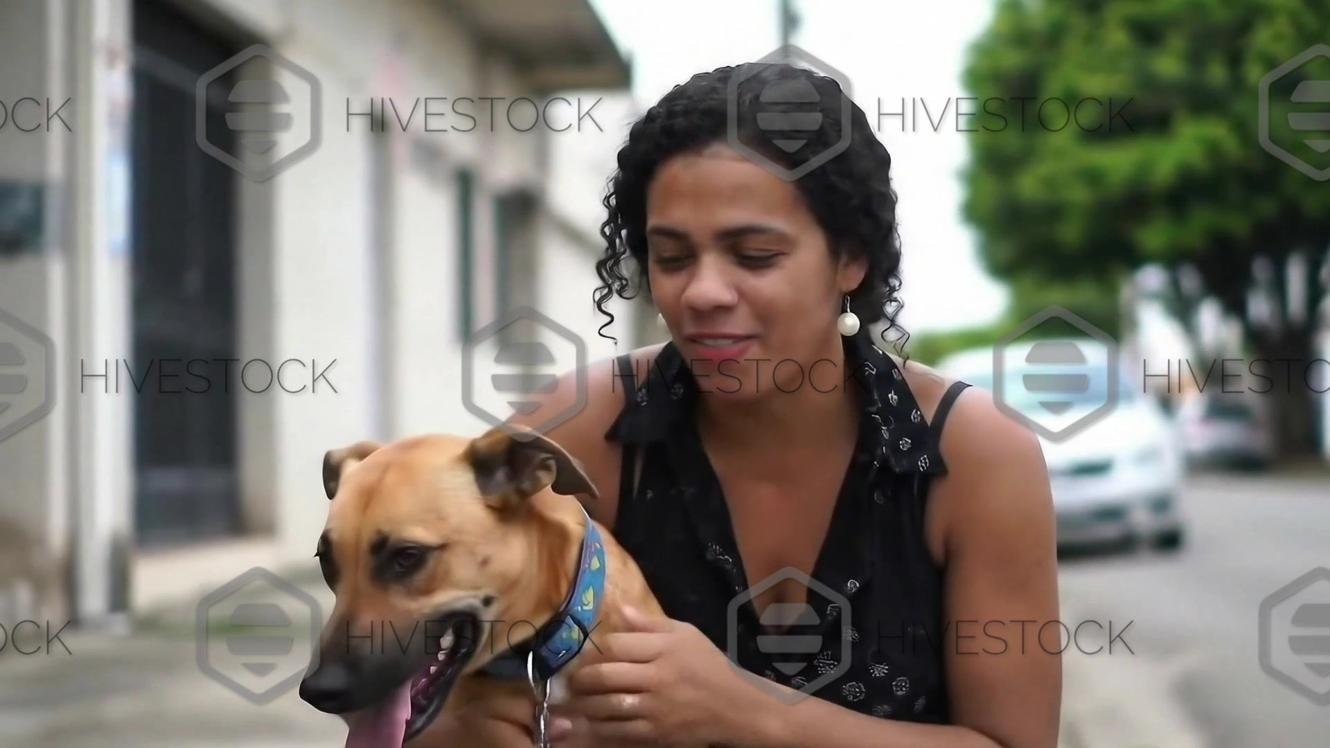 Hivestock_Mulher e cachorro caramelo