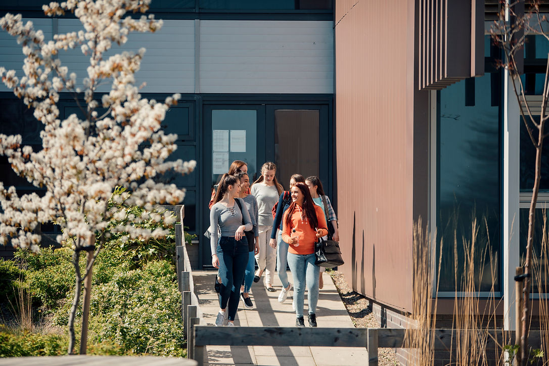 Students Walking Outdoors