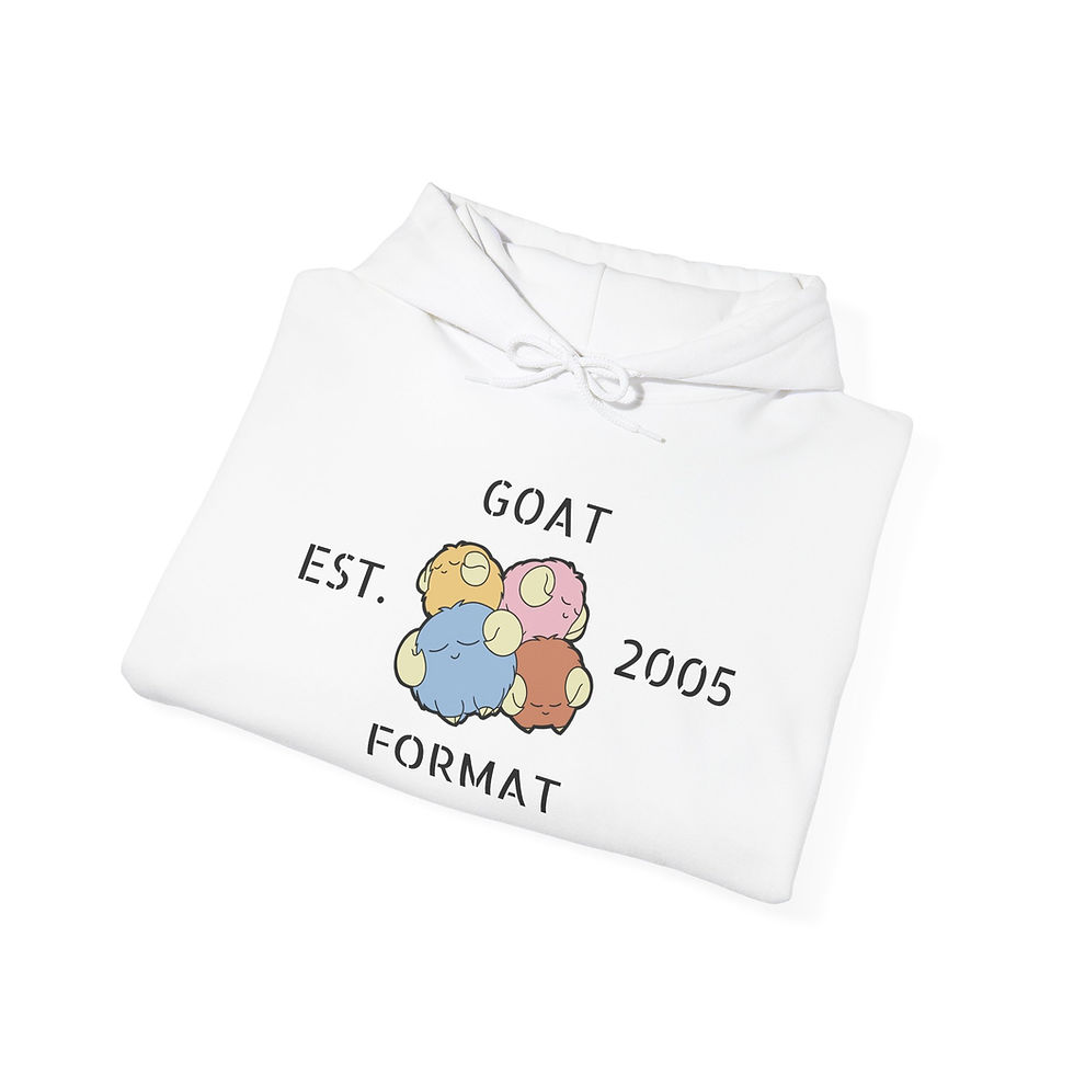 Miniature : White Goat Format Hooded Sweatshirt