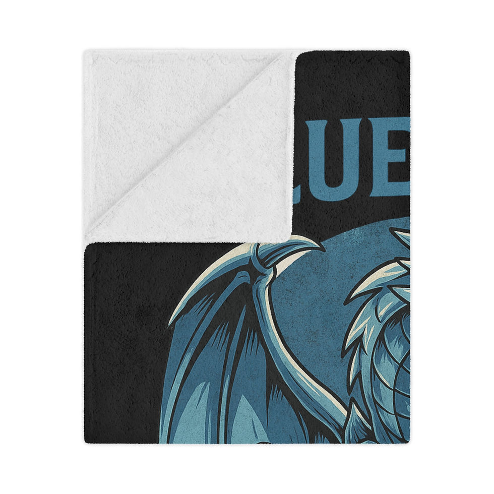 Miniaturbild: Blue-Eyes White Dragon Minky Blanket | Cozy Blanket 