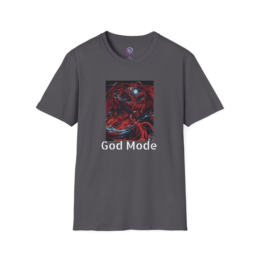 Miniaturbild: God Mode Wynning Cards Blade Unisex Softstyle T-Shirt