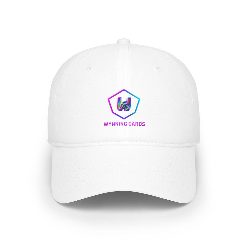 थंबनेल: Low Profile Baseball Cap – Wynning Cards Neon Logo Hat