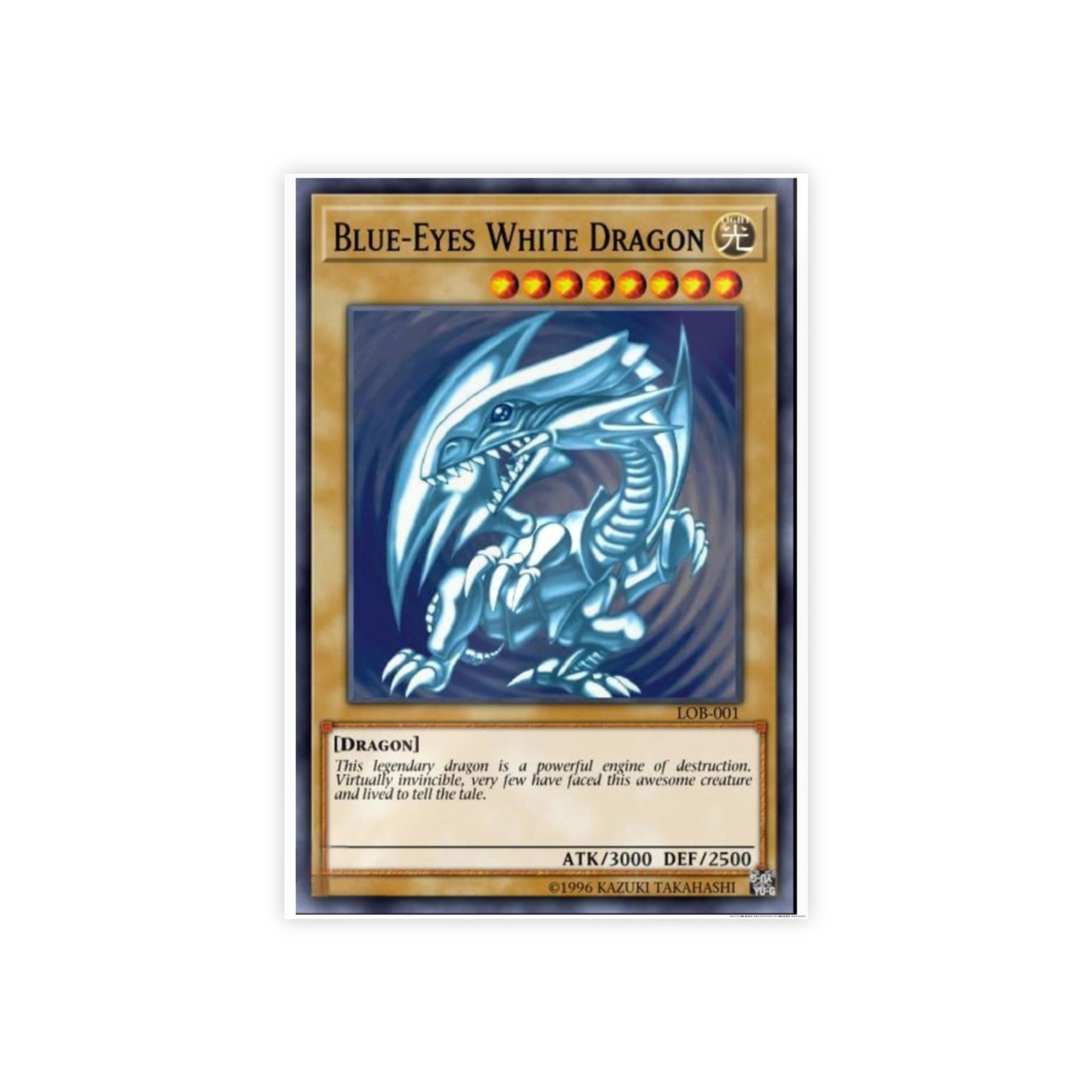 Glossy Yu-Gi-Oh! Dragon Art Poster - Perfect for Game Rooms & Collectors