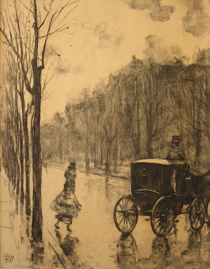 Kohlezeichnung Lesser Ury