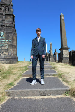 Menswear SS19 tartan suit