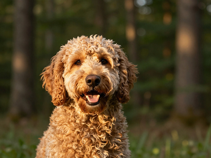 glücklicher Hund Spaziergang